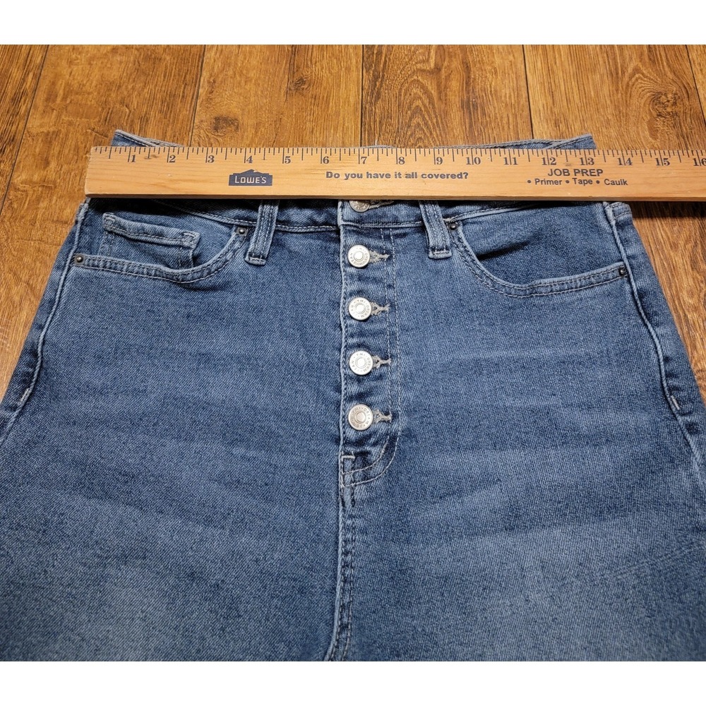 Ymi Dream Jeans Women's Cropped Fitted Stretch High Rise Button Fly Size 11/30 - Picture 2 of 7